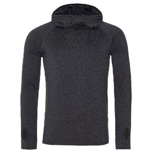 AWDis Just Cool Mens Cowl Neck Long Sleeve Baselayer Top / Black Slate Melange